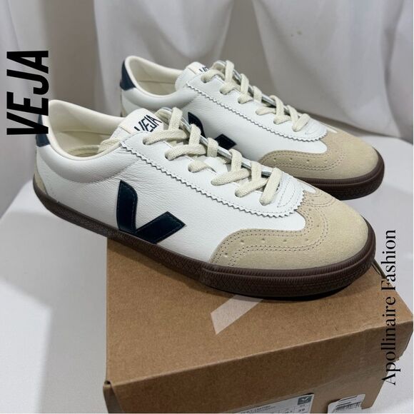 Veja Shoes - Veja VolleyOT Leather White and Bark Sneakers in Size women’s 10 New in Box